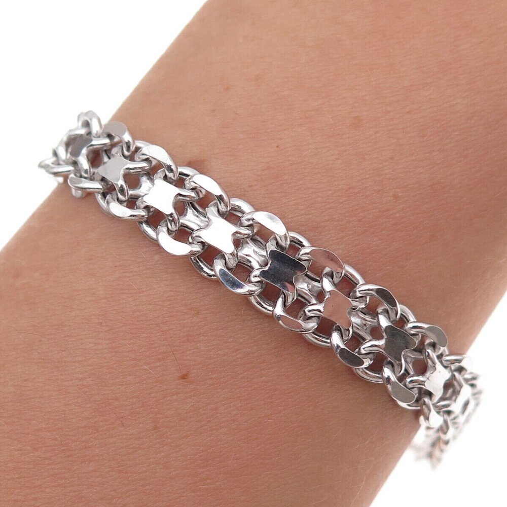 Han 925 Sterling Silver Bismark Link Adjustable Bolo Bracelet 7-9.25"